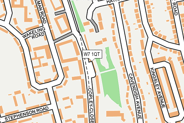 W7 1QT map - OS OpenMap – Local (Ordnance Survey)