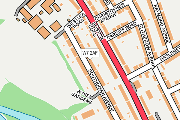 W7 2AF map - OS OpenMap – Local (Ordnance Survey)