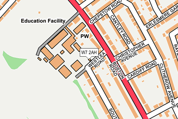 W7 2AH map - OS OpenMap – Local (Ordnance Survey)