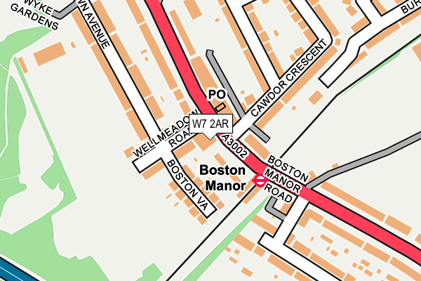 W7 2AR map - OS OpenMap – Local (Ordnance Survey)