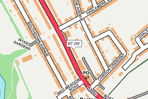 W7 2AY map - OS OpenMap – Local (Ordnance Survey)