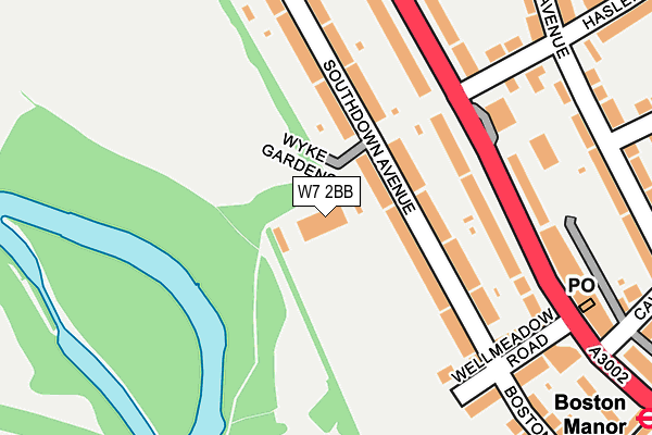 W7 2BB map - OS OpenMap – Local (Ordnance Survey)