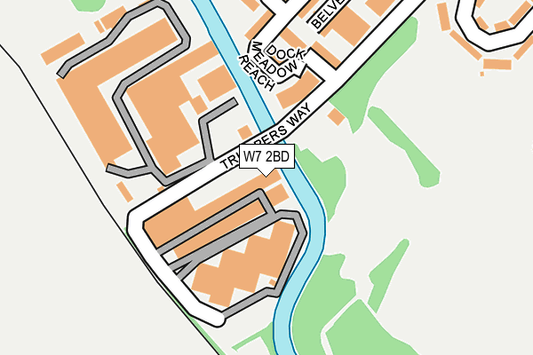 W7 2BD map - OS OpenMap – Local (Ordnance Survey)
