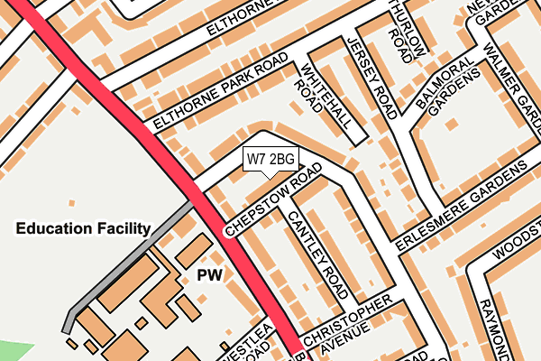 W7 2BG map - OS OpenMap – Local (Ordnance Survey)