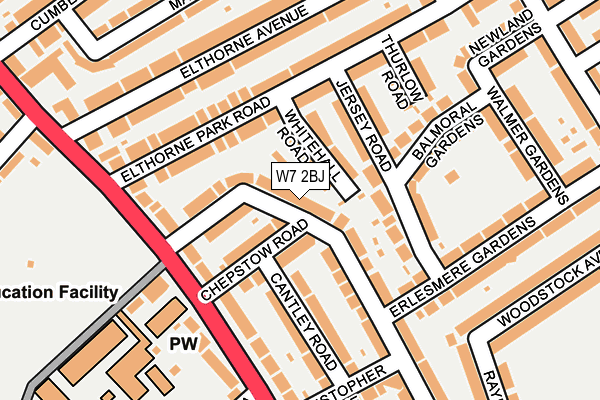 W7 2BJ map - OS OpenMap – Local (Ordnance Survey)
