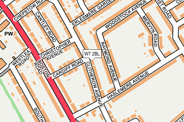 W7 2BL map - OS OpenMap – Local (Ordnance Survey)