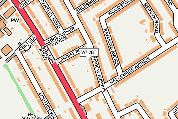 W7 2BT map - OS OpenMap – Local (Ordnance Survey)