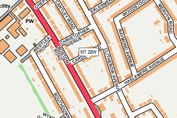 W7 2BW map - OS OpenMap – Local (Ordnance Survey)