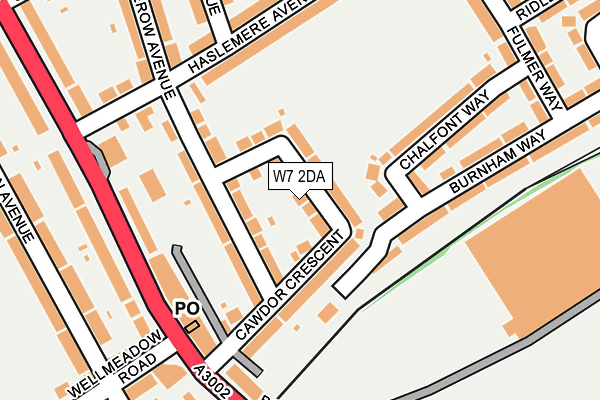 W7 2DA map - OS OpenMap – Local (Ordnance Survey)