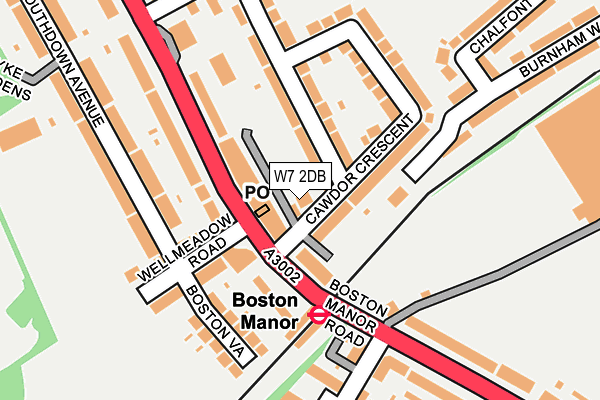 W7 2DB map - OS OpenMap – Local (Ordnance Survey)