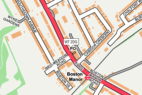 W7 2DG map - OS OpenMap – Local (Ordnance Survey)