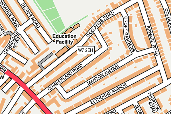 W7 2EH map - OS OpenMap – Local (Ordnance Survey)