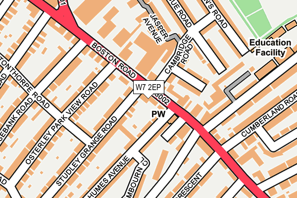 W7 2EP map - OS OpenMap – Local (Ordnance Survey)