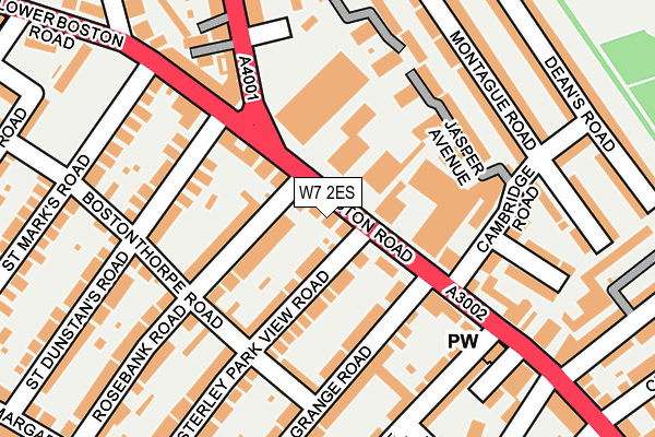 W7 2ES map - OS OpenMap – Local (Ordnance Survey)