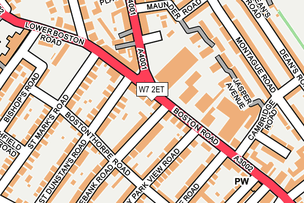 W7 2ET map - OS OpenMap – Local (Ordnance Survey)
