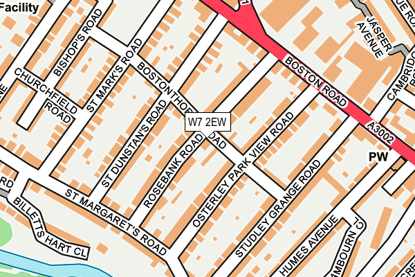 W7 2EW map - OS OpenMap – Local (Ordnance Survey)