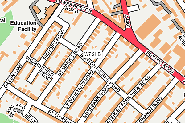 W7 2HB map - OS OpenMap – Local (Ordnance Survey)