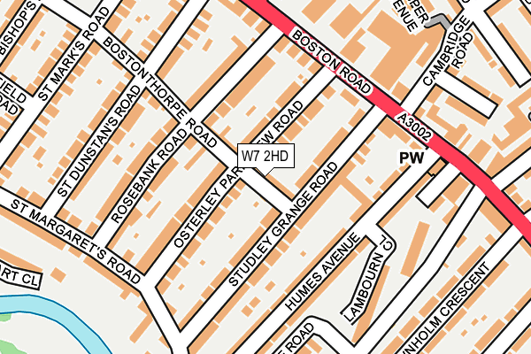 W7 2HD map - OS OpenMap – Local (Ordnance Survey)