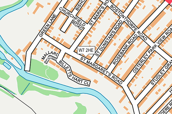 W7 2HE map - OS OpenMap – Local (Ordnance Survey)
