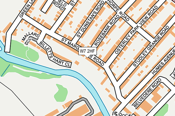 W7 2HF map - OS OpenMap – Local (Ordnance Survey)