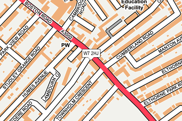 W7 2HJ map - OS OpenMap – Local (Ordnance Survey)