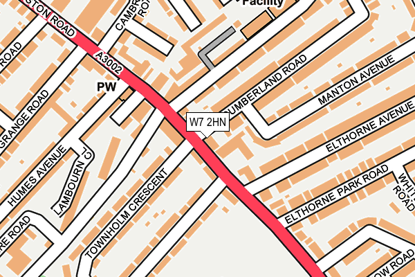 W7 2HN map - OS OpenMap – Local (Ordnance Survey)