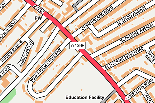 W7 2HP map - OS OpenMap – Local (Ordnance Survey)