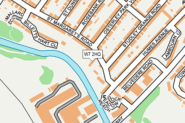W7 2HQ map - OS OpenMap – Local (Ordnance Survey)