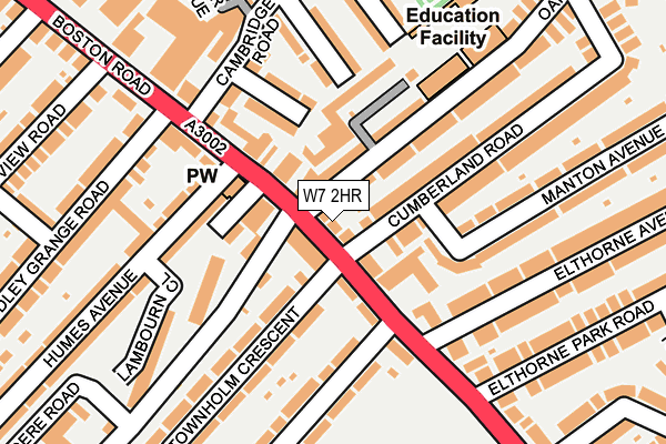 W7 2HR map - OS OpenMap – Local (Ordnance Survey)