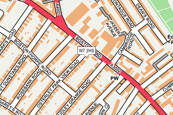 W7 2HS map - OS OpenMap – Local (Ordnance Survey)