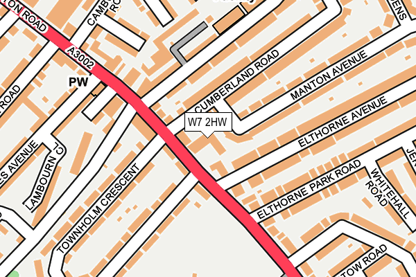 W7 2HW map - OS OpenMap – Local (Ordnance Survey)