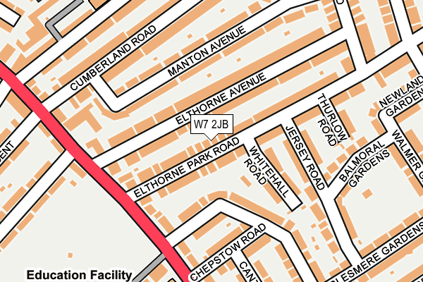 W7 2JB map - OS OpenMap – Local (Ordnance Survey)