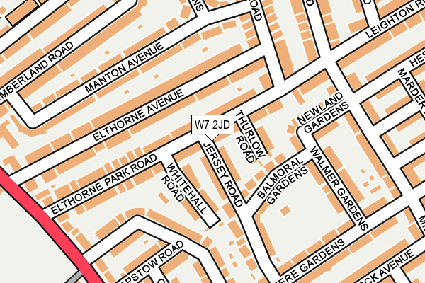 W7 2JD map - OS OpenMap – Local (Ordnance Survey)