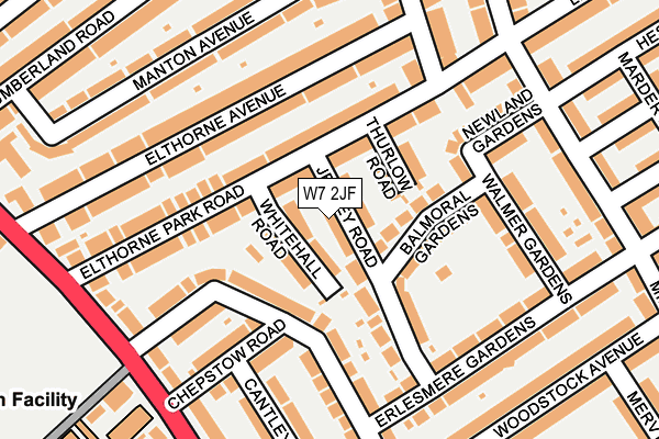 W7 2JF map - OS OpenMap – Local (Ordnance Survey)