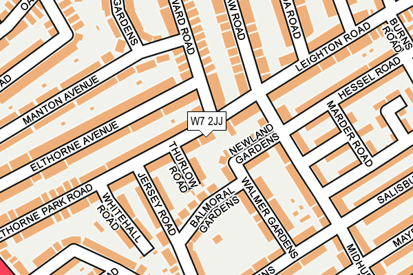 W7 2JJ map - OS OpenMap – Local (Ordnance Survey)
