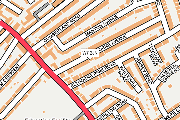 W7 2JN map - OS OpenMap – Local (Ordnance Survey)