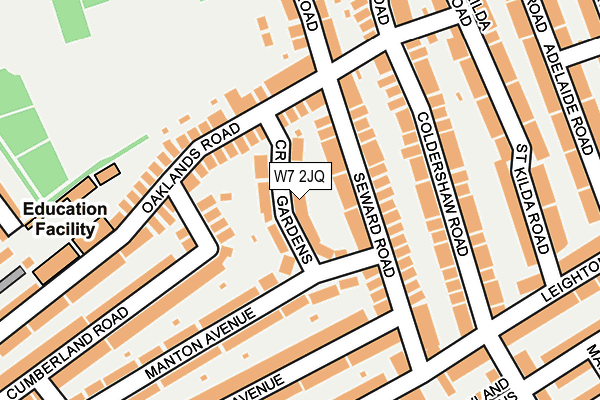 W7 2JQ map - OS OpenMap – Local (Ordnance Survey)