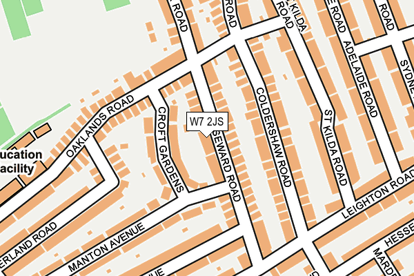 W7 2JS map - OS OpenMap – Local (Ordnance Survey)