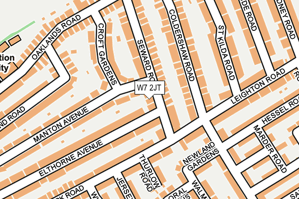 W7 2JT map - OS OpenMap – Local (Ordnance Survey)