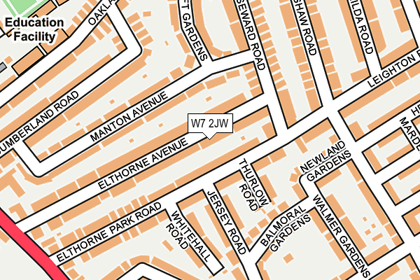 W7 2JW map - OS OpenMap – Local (Ordnance Survey)