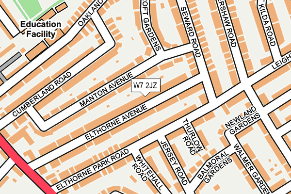 W7 2JZ map - OS OpenMap – Local (Ordnance Survey)