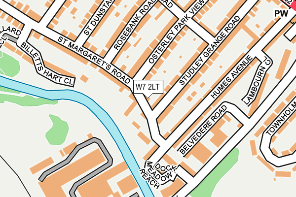 W7 2LT map - OS OpenMap – Local (Ordnance Survey)