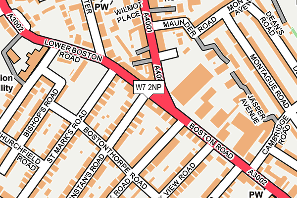 W7 2NP map - OS OpenMap – Local (Ordnance Survey)