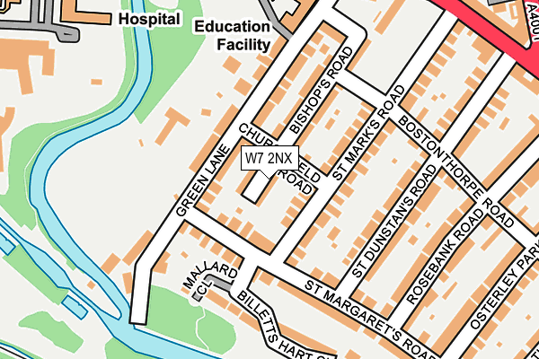 W7 2NX map - OS OpenMap – Local (Ordnance Survey)