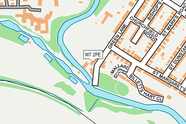 W7 2PE map - OS OpenMap – Local (Ordnance Survey)