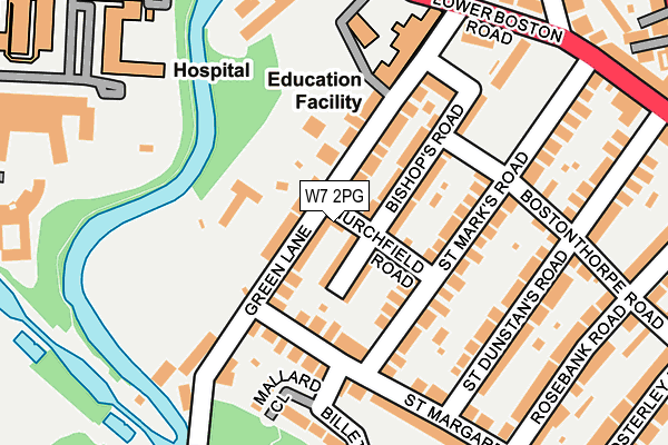 W7 2PG map - OS OpenMap – Local (Ordnance Survey)