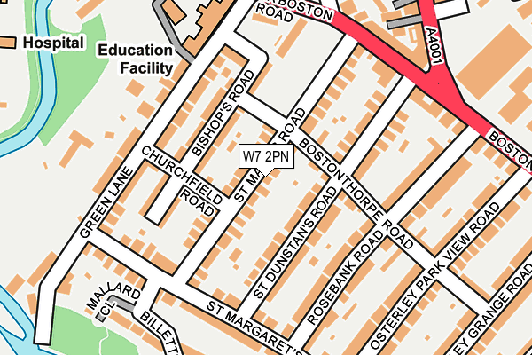W7 2PN map - OS OpenMap – Local (Ordnance Survey)