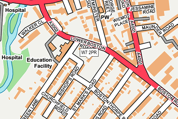 W7 2PR map - OS OpenMap – Local (Ordnance Survey)