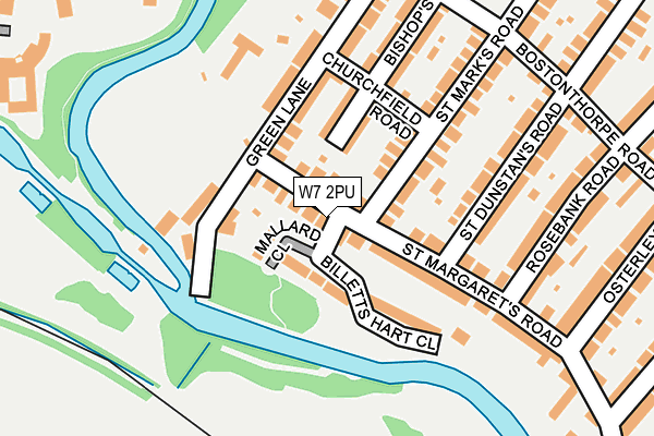 W7 2PU map - OS OpenMap – Local (Ordnance Survey)