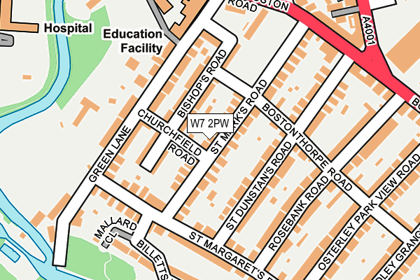 W7 2PW map - OS OpenMap – Local (Ordnance Survey)